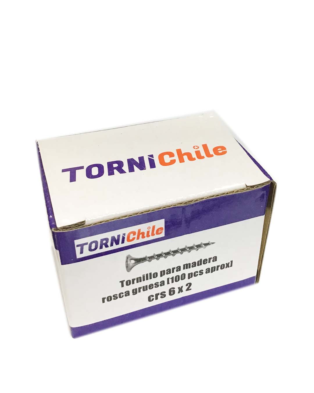 Tornillo Para MaderaRosca Gruesa 6X2″ 100 Unid